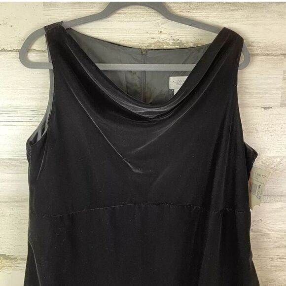 Jaclyn Smith Draped Neck Velvet Dress - Picture 2 of 10